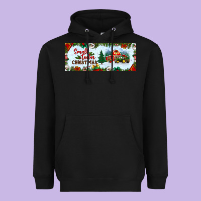 Small Town Christmas Heavyweight Hoodie Designed By Bundleandbundleshop