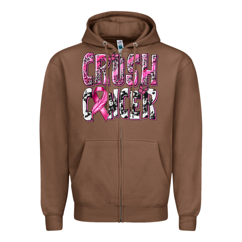 Crush Cancer Zipper Hoodie by texasbilliewilder | Teevron