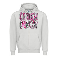 Dove Grey Crush Cancer Zipper Hoodie - texasbilliewilder