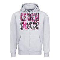 Heather Grey Crush Cancer Zipper Hoodie - texasbilliewilder