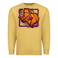 Antique Gold leopard basketball texas map Premium Sweatshirt - Jasminsmagicworld