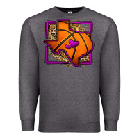 Charcoal Heather leopard basketball texas map Premium Sweatshirt - Jasminsmagicworld