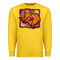 Lemon leopard basketball texas map Premium Sweatshirt - Jasminsmagicworld