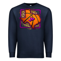 Navy leopard basketball texas map Premium Sweatshirt - Jasminsmagicworld