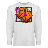 Oatmeal Heather leopard basketball texas map Premium Sweatshirt - Jasminsmagicworld