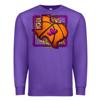 Purple leopard basketball texas map Premium Sweatshirt - Jasminsmagicworld