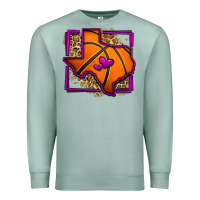 Seafoam leopard basketball texas map Premium Sweatshirt - Jasminsmagicworld