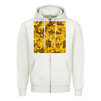 Oatmeal Heather Childhood Cancer Butterfly Zipper Hoodie - texasbilliewilder
