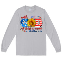 Moon Dust with god all things are possible usa Long Sleeve Tee - AdoDesignShop