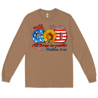 Toasted Coconut with god all things are possible usa Long Sleeve Tee - AdoDesignShop