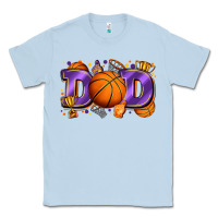Dusty Blue dad basketball Classic Tee - Zillion Design Studio