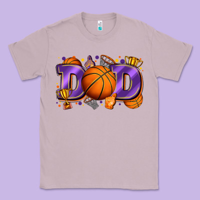 Dad Basketball Classic Tee Designed By Zillion Design Studio