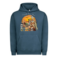Pigment Midnight Navy long live the cowgirls Urban Hoodie - NancyCooperArtShop