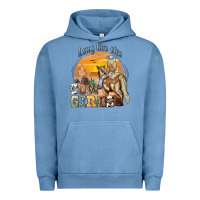 Pigment Pebble Blue long live the cowgirls Urban Hoodie - NancyCooperArtShop
