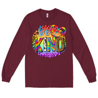 Burgundy be kind with heart ballons Long Sleeve Tee - texasbilliewilder