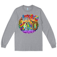 Heather Grey be kind with heart ballons Long Sleeve Tee - texasbilliewilder