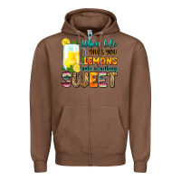 Chestnut when life gives you lemons make someting sweet Zipper Hoodie - Zillion Design Studio