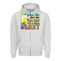 Dove Grey when life gives you lemons make someting sweet Zipper Hoodie - Zillion Design Studio