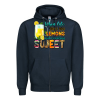 Navy when life gives you lemons make someting sweet Zipper Hoodie - Zillion Design Studio