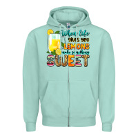 Seafoam when life gives you lemons make someting sweet Zipper Hoodie - Zillion Design Studio