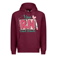 Burgundy you rn good hands registered nurse Premium Hoodie - MaliasSmallBusiness