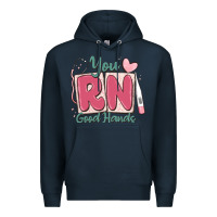 Navy you rn good hands registered nurse Premium Hoodie - MaliasSmallBusiness