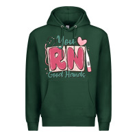 Sports Green you rn good hands registered nurse Premium Hoodie - MaliasSmallBusiness