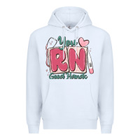 White you rn good hands registered nurse Premium Hoodie - MaliasSmallBusiness