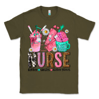 Army Green nurse coffee scrubs rubber gloves Classic Tee - texasbilliewilder