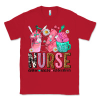 Red nurse coffee scrubs rubber gloves Classic Tee - texasbilliewilder