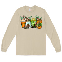 Mushroom sloth coffee cups Long Sleeve Tee - Zillion Design Studio