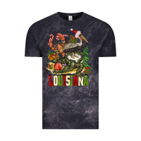 Cloud Black Christmas Louisiana Vintage Tee - BarkalooDesign