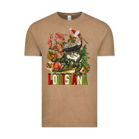 Vintage Coffee Christmas Louisiana Vintage Tee - BarkalooDesign