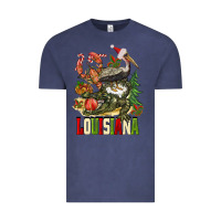 Vintage Denim Christmas Louisiana Vintage Tee - BarkalooDesign