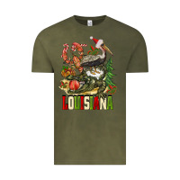 Vintage Olive Christmas Louisiana Vintage Tee - BarkalooDesign
