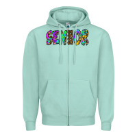 Seafoam senior 2022 tie die leopard Zipper Hoodie - RanaPortraitStore