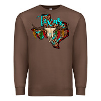 Chestnut bullskull texas map Premium Sweatshirt - JahusDesignShop