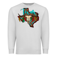 Dove Grey bullskull texas map Premium Sweatshirt - JahusDesignShop