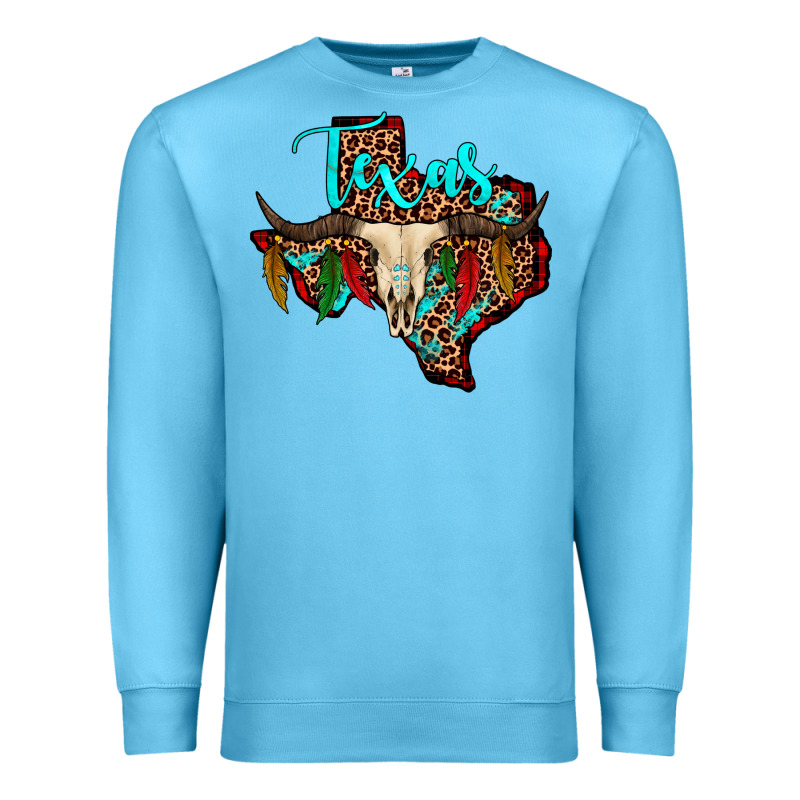 Bullskull Texas Map Premium Sweatshirt by JahusDesignShop | Teevron