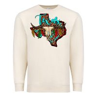 Sandshell bullskull texas map Premium Sweatshirt - JahusDesignShop