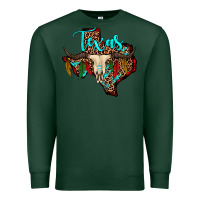 Sports Green bullskull texas map Premium Sweatshirt - JahusDesignShop