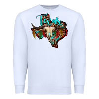 White bullskull texas map Premium Sweatshirt - JahusDesignShop