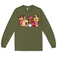 Army Green princess cartoon coffee cups Long Sleeve Tee - Zillion Design Studio
