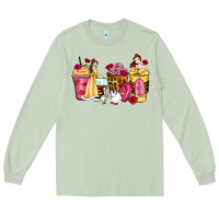 Matcha princess cartoon coffee cups Long Sleeve Tee - Zillion Design Studio