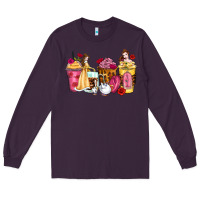 Plum princess cartoon coffee cups Long Sleeve Tee - Zillion Design Studio
