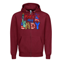 Burgundy that's my lady 4th of july Zipper Hoodie - Zillion Design Studio