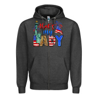 Charcoal Heather that's my lady 4th of july Zipper Hoodie - Zillion Design Studio