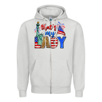 Dove Grey that's my lady 4th of july Zipper Hoodie - Zillion Design Studio
