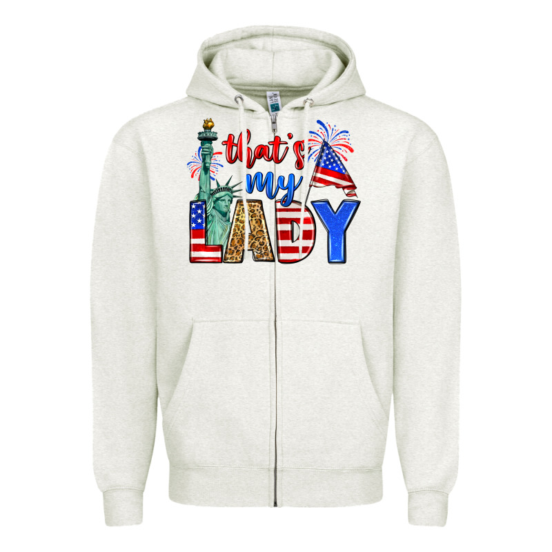 That's My Lady 4th Of July Zipper Hoodie by Zillion Design Studio | Teevron