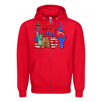 Red that's my lady 4th of july Zipper Hoodie - Zillion Design Studio